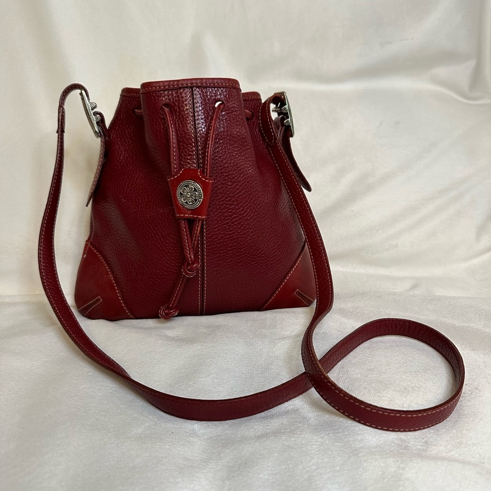 Brighton Red Leather Crossbody